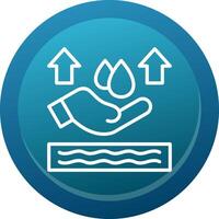 Save Water Line Button vector