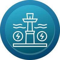 Wave Power Line Button vector