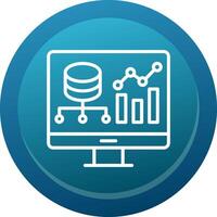 Data Driven Line Button vector