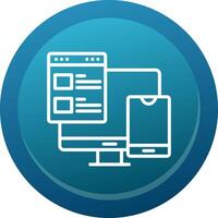 Responsive Web Design Line Button vector
