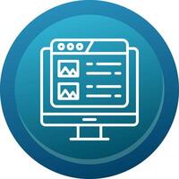 Landing Page Line Button vector
