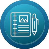 Diary Study Line Button vector