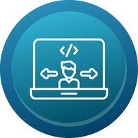 End Users Line Button vector