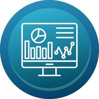 Web Analytics Line Button vector