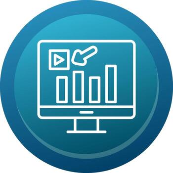 flujo de clics análisis línea botón vector