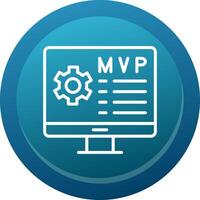 Minimum Viable Product Line Button vector