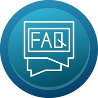 FAQ Line Button vector