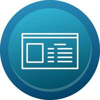 Id Card Line Button vector