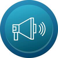 Megaphone Line Button vector