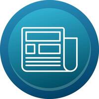 Newspaper Line Button vector