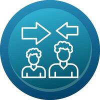 Mediator Line Button vector