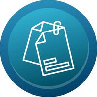 Attached File Line Button vector