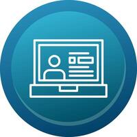Profile Line Button vector