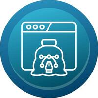 Design Debt Line Button vector
