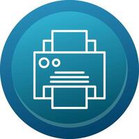 Printer Line Button vector