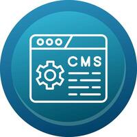 Content Management System Line Button vector
