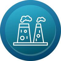 Geothermal Energy Line Button vector