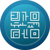 QR Code Line Button vector