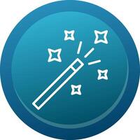 Magic Wand Line Button vector