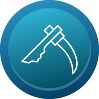 Scythe Line Button vector