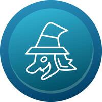 Witch Line Button vector