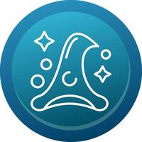 Witch Hat Line Button vector