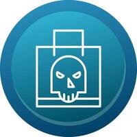 Halloween Bag Line Button vector