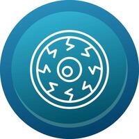 Scary Eyeball Line Button vector