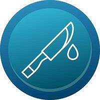 Knife Blood Line Button vector
