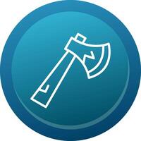 Halloween Axe Line Button vector