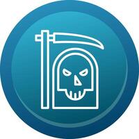 Grim Reaper Line Button vector