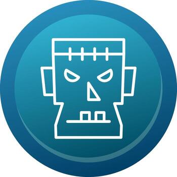 Frankenstein Line Button vector