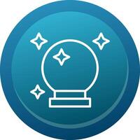 Crystal Ball Line Button vector