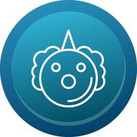 Clown Line Button vector