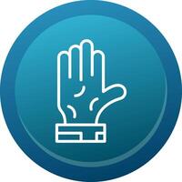 Raise Hand Line Button vector