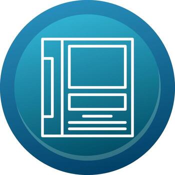 Dictionary Line Button vector