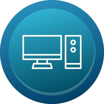 Computer Line Button vector