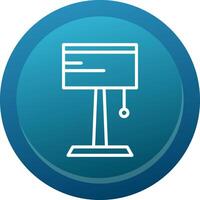 Desk Lamp Line Button vector