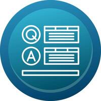 Question and Answer Line Button vector