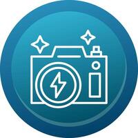 Flash Camera Line Button vector