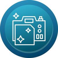 Cleaning Camera Line Button vector