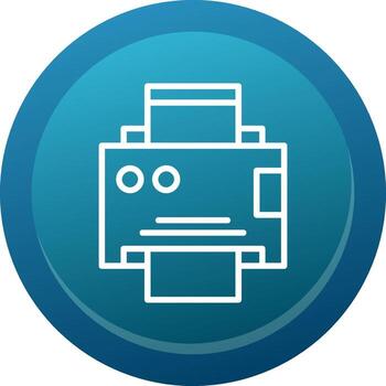 Printer Line Button vector
