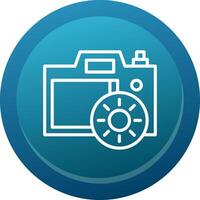 Camera Brightness Line Button vector