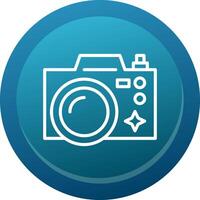 Color Camera Line Button vector