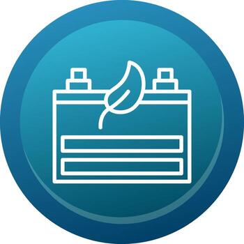 Bio Battery Line Button vector