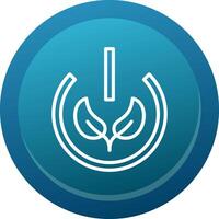 Eco Power Button Line Button vector