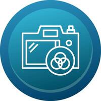 Camera Filter Line Button vector