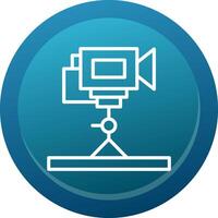 Tripod Camera Line Button vector