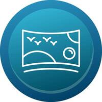 Panoramic Line Button vector