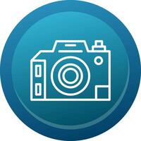Dslr Camera Line Button vector